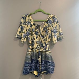 Yellow & Blue Romper